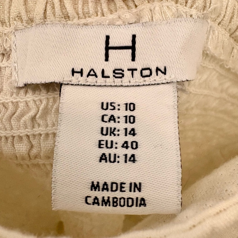 HALSTON WHITE DRESS ☁️✨ - Picture 5 of 5
